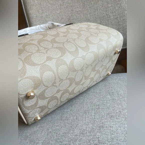 NWT！COACH ROWAN SATCHEL IN BLOCKED SIGNATURE CANVAS (COACH CH486)